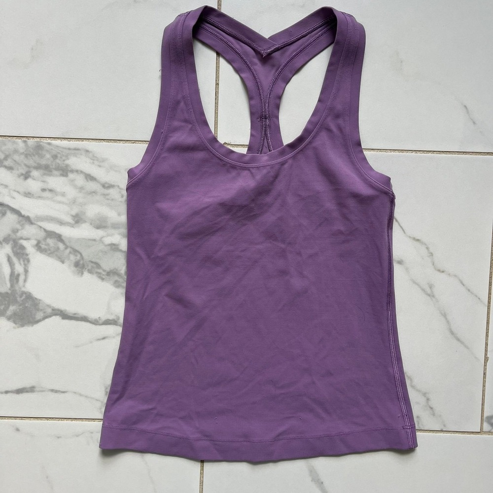Lululemon Cool Racerback tank top Nulu fabric Wisteria Purple color sz 2